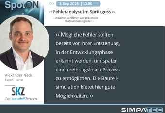 SpotON "Fehleranalyse im Spritzguss"