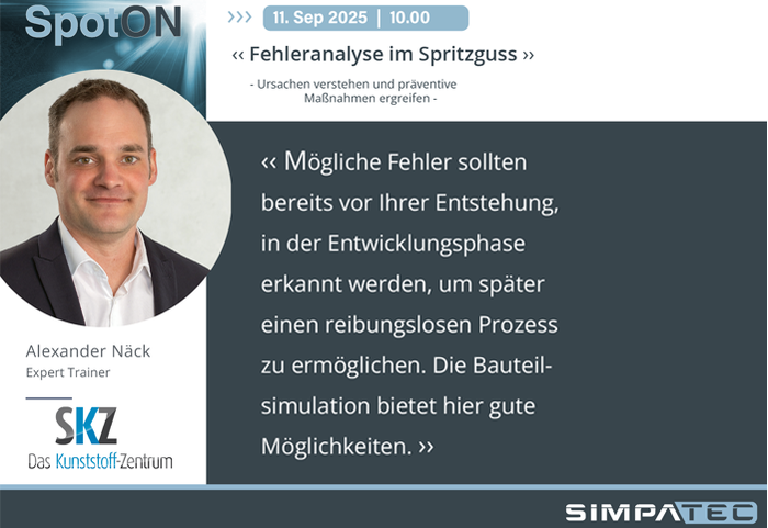 SpotON "Fehleranalyse im Spritzguss"