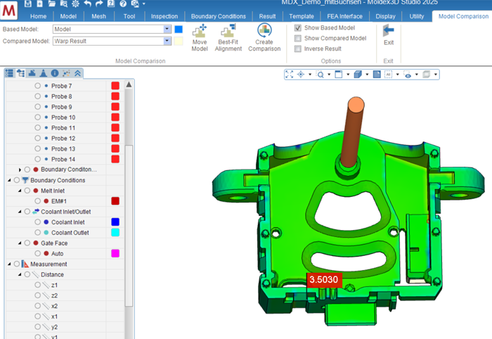 Moldex3D - Modellvergleich