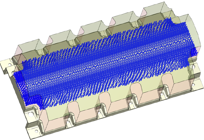 Faserorientierung im Moldex3D Sondermodul Fließpressen